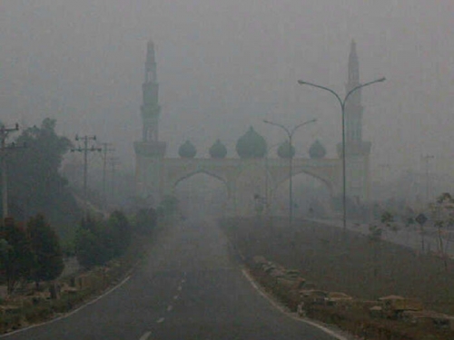 Kabut Asap Selimuti Kabupaten Pelalawan