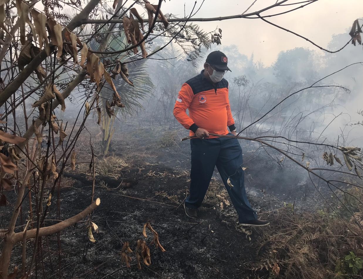 Lahan di Desa Sokop Terbakar, Sekda Meranti Turun ke Lokasi