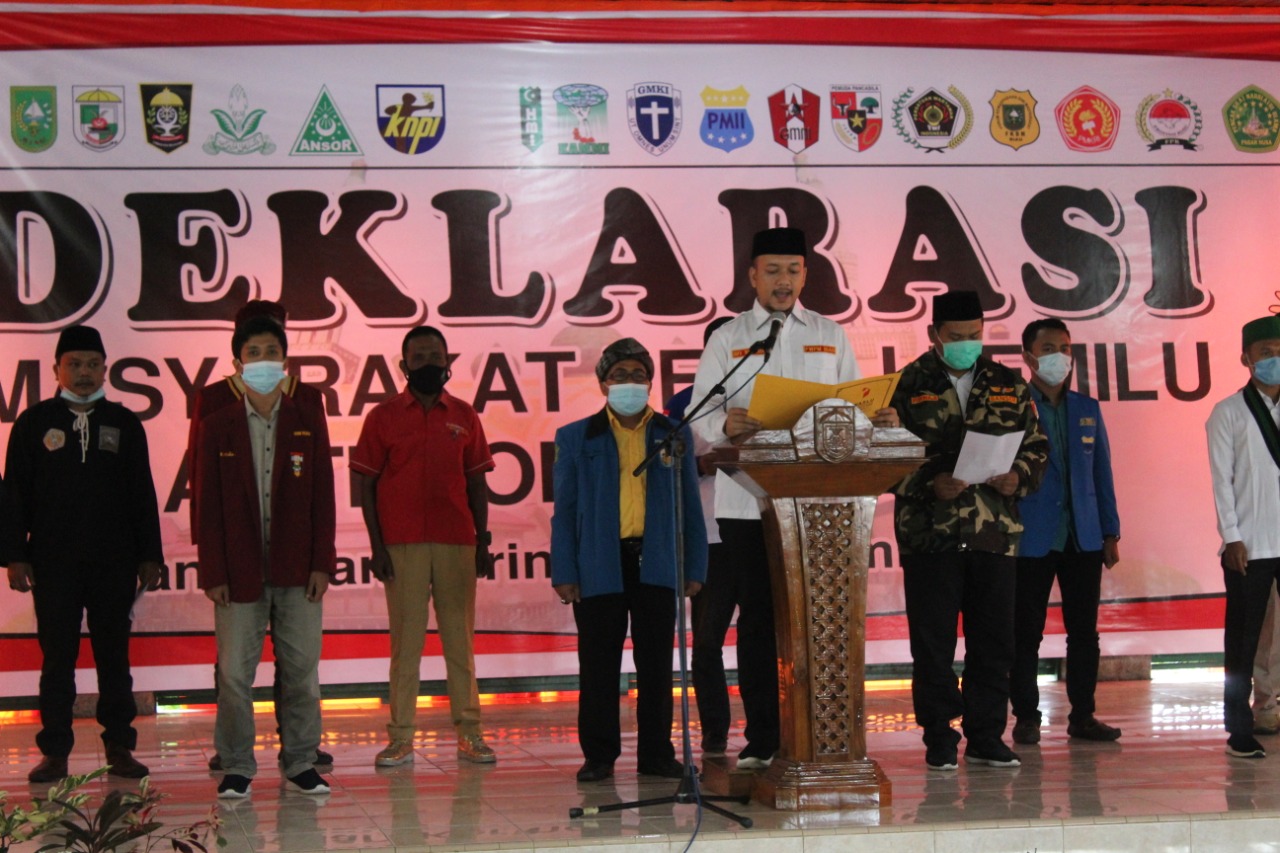 19 Organisasi Masyarakat dan Organisaai Kepemudaan Riau Deklarasi Anti Money Politic